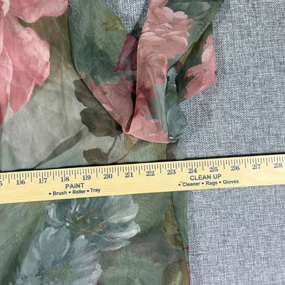 VTG Jeffrey & Dara Floral Dress Jacket Set Womens 6 Green Pink Fairycore Evening